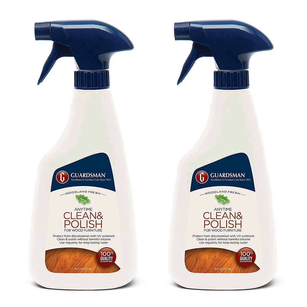 Guardsman Anytime Clean & Polish Wood Cleaner & 16 Fl Oz (Pack of 2)