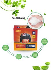 Besli 8 Gallon Black Drawstring Trash Bag Garbage 90 Count (Pack of 1),