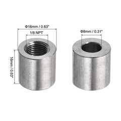 MECCANIXITY Weld Coupling 304 Stainless Steel 1/8 NPT Female Half Threaded Welda