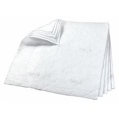3M Hp-157 Sorbent Pad, 75 Gal, 34 In X 38 In, Oil, White, 50 Pk