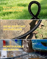 POHIR Pressure Washer Hose 100ft, 3/8” Power Washing Hose 4500PSI Steel Wire…