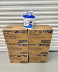 2 Rolls Kimtech WetTask Hydroknit Wipers for Solvents, 12 x 12.5, 60 Sheets/Roll