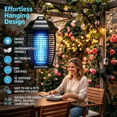 Amoszap 20W 4200V Electric Bug Zapper Ipx4 Waterproof Mosquito Zapper Indoor