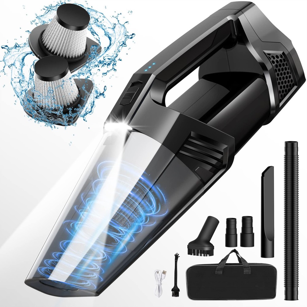 Blestan Vacuum Cordless Portable Car Vacuum Led Light High Power Suction 3 In 1