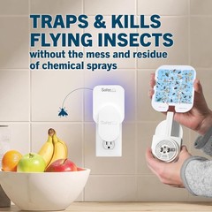 Safer Home Indoor Fly Trap SH502 Fruit Gnat Trap w Glue Cards