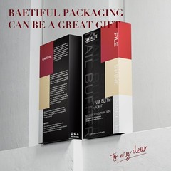 Canvalite Nail Buffer for Natural Nails, All in One 4 Way 9PCS, Red & Black
