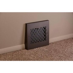 Tuscan 13 in. x 12 in. Steel Gravity Baseboard Floor Regiser, Oil Rubbed Coat