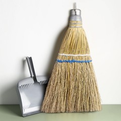 Suclain 2 Pcs 12 Inch Whisk Broom Hand Held Mini Corn Straw Yellow