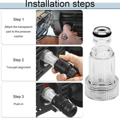 Pressure Washer Transparent Plastic Water Inlet Filter Power Washer Parts for T
