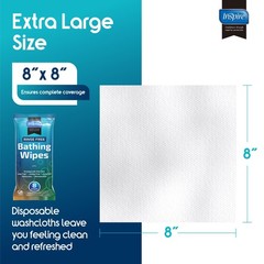 Body Wipes for adults bathing rinse free | Adult Wash 80 Count (Pack of 1)