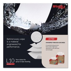 WypAll 05120 L10 9.38″ x 10.25″ Banded Windshield Wipers (140/Pk, 16 Pk/Ct) New