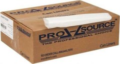 100 Pack PRO-SOURCE Clear 45 Gal Trash Bags, 40″ W x 46″ H, 1.5 mil Heavy-Duty