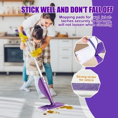 50 Pack Wet Jet Pad Refills for Swiffer Mop Pads, Purple