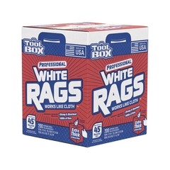 TOOLBOX 200 Sheets Disposable White Cleaning Rags 10×11 Inch
