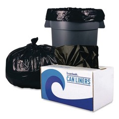 Boardwalk 519E 38″ x 58″ 60 gal Reprocessed Resin Can Liners – Black (50/CT) New