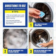 PAPAROTTY Washing Machine Cleaner Tablets – 24 1 Count (Pack of 24), Blue