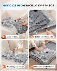 15 Pack Vacuum seal Bags for Clothing Travel with 299.9 liters, grey