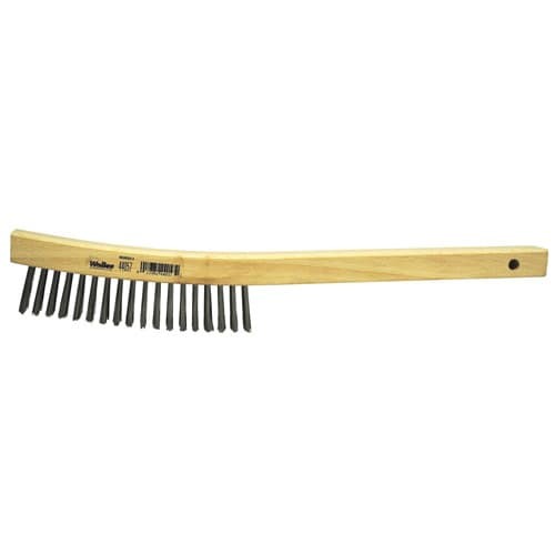 Weiler 44057 Hand Wire Scratch Brush Stainless Steel .012 Fill Curved Handle