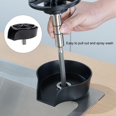Automatic Glass Washer & Cup Rinser, 360-Degree Rotating Spout Sink Accessory…