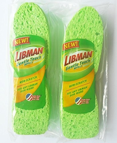 Cleaning Sponge Non-Scratch Libman Gentle-Touch Refills 2 -2-Packs (4 total spon