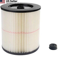 17816 9-17816 Red Stripe Vacuum Cartridge Filter 17816-1 Pack, White