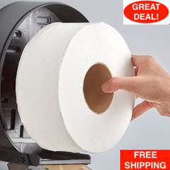 2 Ply Universal Jumbo Toilet Paper Roll 9 Diameter Large Janitorial 12 Case