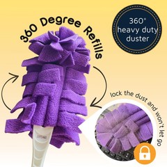 Flammi 360° Fleece Duster Refills for 3 Pack-mixed Color, 3 Color