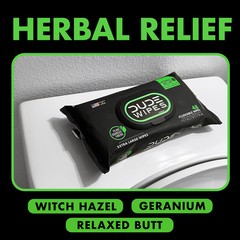 Flushable Wipes, XL Wet Wipes for at Home Use, Herbal Relief, 144 Count
