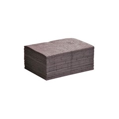PIG MAT160 Absorbent Pad,Universal,Gray,PK100 30PY74