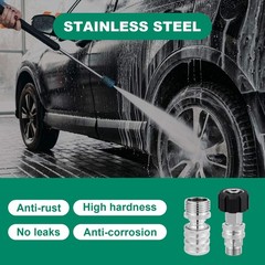 Jewheg 2025 upgraded version，Pressure Washer Quick 14mm, Stainless Steel