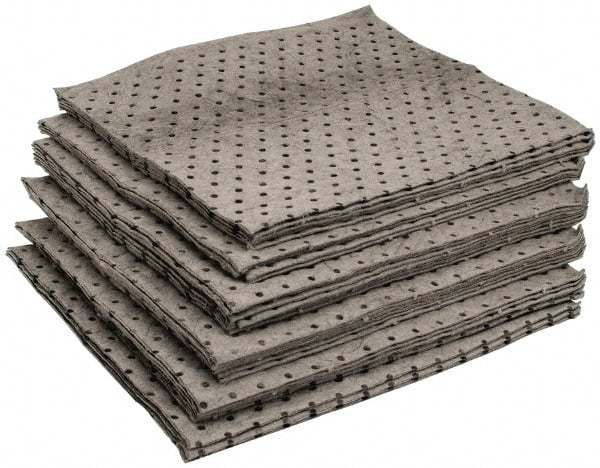 100 Pack Universal Sorbent Pads, 17″ Long x 15″ Wide, Gray, Polypropylene