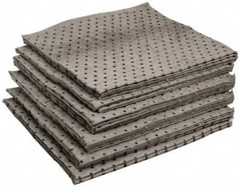 100 Pack Universal Sorbent Pads, 17″ Long x 15″ Wide, Gray, Polypropylene