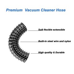 Vanclearidea Replacement Lower Nozzle Hose for Shark Rocket 6×1.25inch, Black