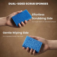 Metflavor Kitchen Sponges, 12 Count, Non-Scratch Scrub Sponge, Dual 12 Pack