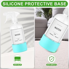 YULING-X 3Pcs empty glass spray bottle with Silicone Sleeve White&Blue&Pink