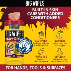 Big Wipes Heavy Duty Industrial Hand Cleaning Wipes Textured Scrubbing