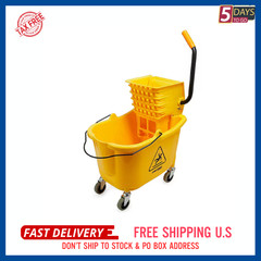 COASTWIDE Professional 35-Qt. Bucket w/ Side-Press Wringer Yellow/Black