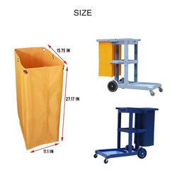Replacement Janitorial Cart Bag-16 x 11 x 27inches High Capacity Waterproof