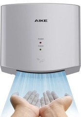 Aike AK2630 Air Wiper Hand Dryer White Compact 110V 1400 Watts with 2 Pin Plug