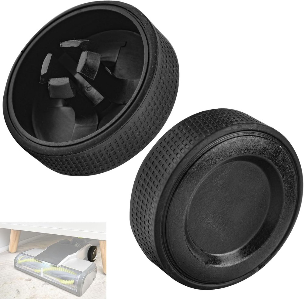 2 Pack Upgraded Replacement Wheel for Ryobi Cordless Stick Vacuum 18v BLACK