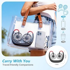 Neck Fan Portable Rechargeable: 2Pack Personal Cooling Wearable Fan Around your