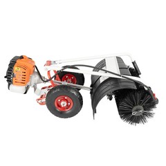 52cc 2 Stroke Gas Power Sweeper Broom Driveway Turf Grass Snow Cleaning Machine