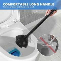 Toilet Plunger with Holder, Plungers for Style 1(For 5.3-in Drain), No