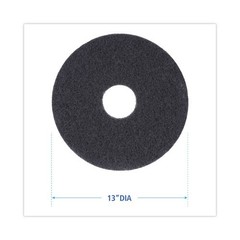 Boardwalk Stripping Floor Pads, 13″ Diameter, Black, 5/Carton