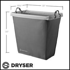 Round Replacement Commercial Laundry Hamper Canvas Bag for Model 320L Gray