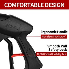 FENG PAI Pressure Washer Gun with 15in Extension Wand & 25FT Hose, 5 Nozzle T…