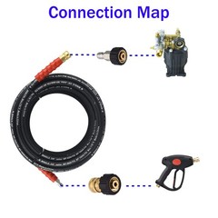 M MINGLE Pressure Washer Hose Adapter Set, M22 to 3/8 Quick Connect, Black