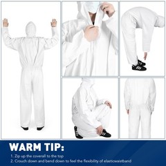 CAREGY 30 Pack Disposable Protective Coveralls, Heavy Duty Full Body Painters…