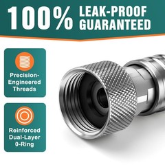 Garden Hose to Pressure Washer Adapter 1 Pack Silver Connector Fitting