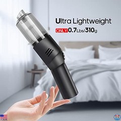 High Power Portable Mini Car Vacuum Cleaner, Cordless Handheld Rechargeable 400g